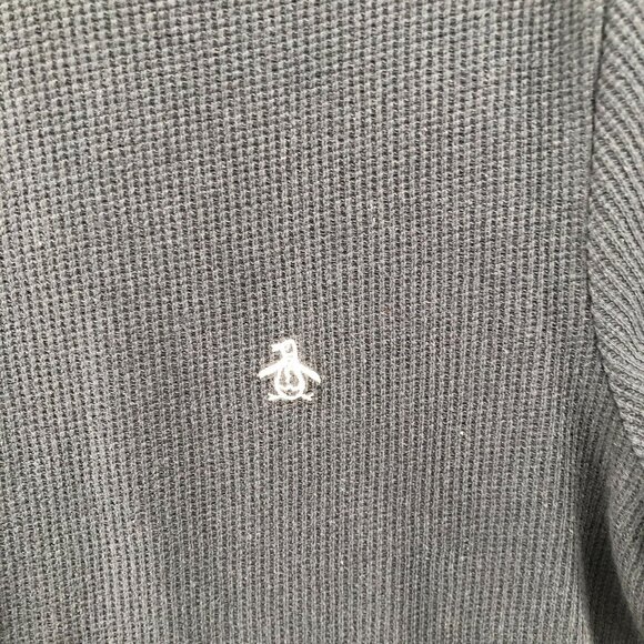 Original Penguin Munsingwear Waffle Short Sleeve T Shirt Mens XS Navy Blue - Picture 9 of 9